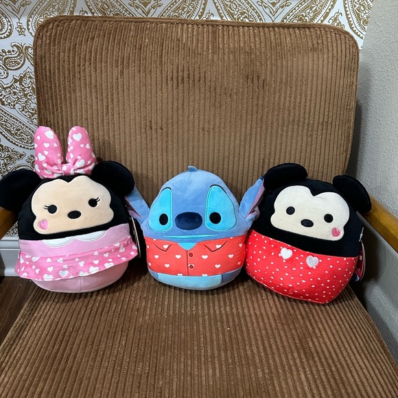 Disney Plush Toy Set - Minnie, Stitch, Mickey - Squishmallow - Picture 1 of 3